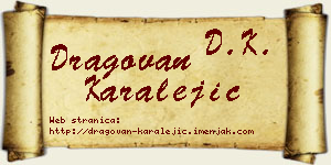 Dragovan Karalejić vizit kartica